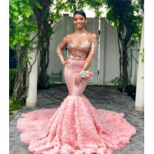 Nigerian Pink Red Carpet Mermaid Long Affordable Evening Dresses